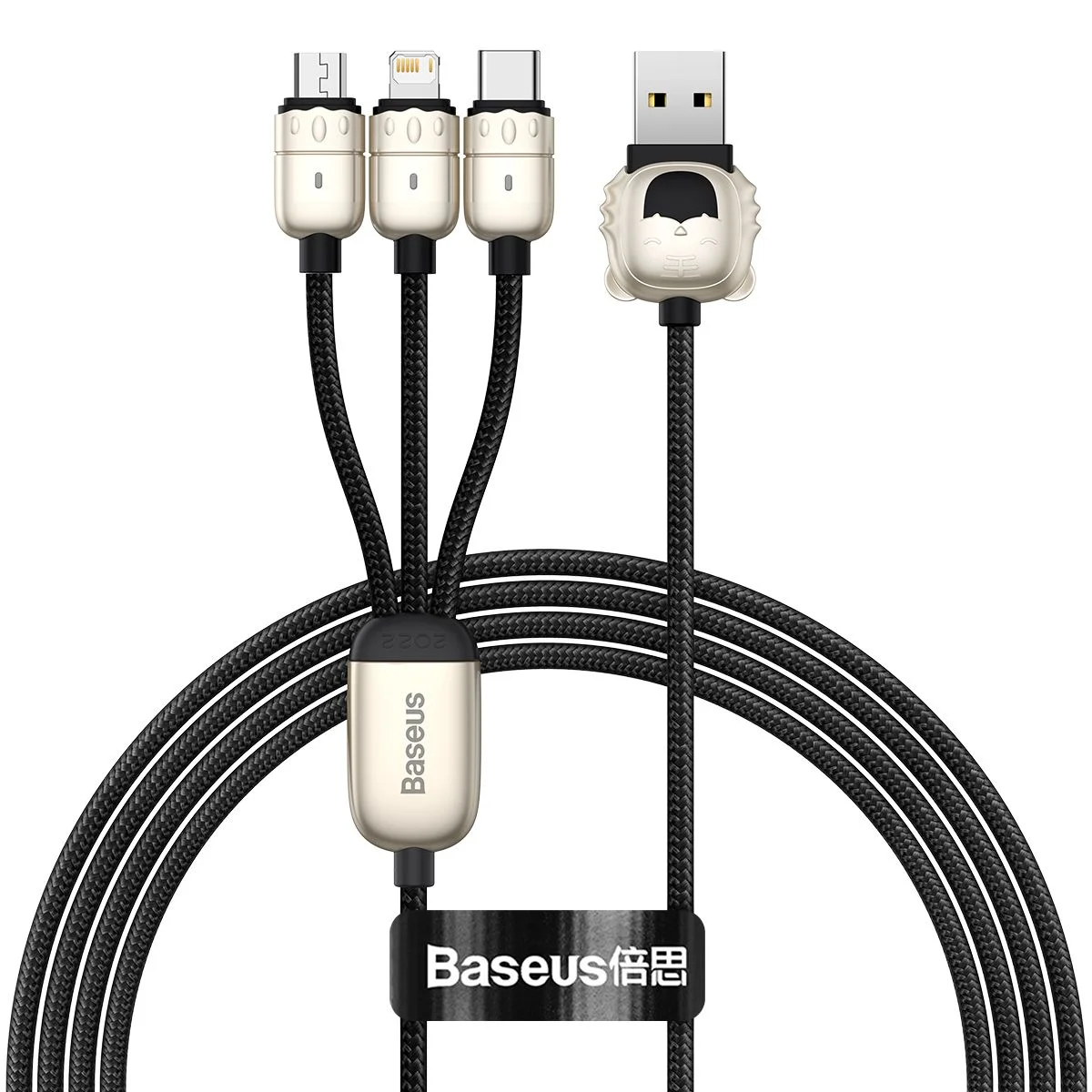 BASEUS Year Of The Tiger 3 IN 1 Cable (CASX010001) Black
