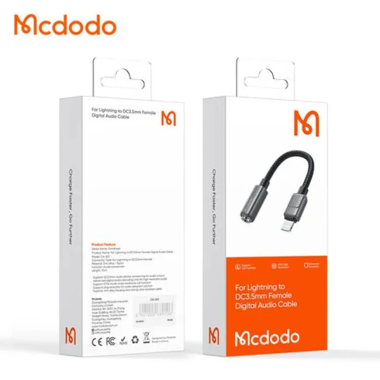 Mcdodo CA-501 Lightning to 3.5mm Dongle