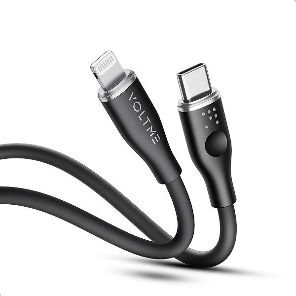 Voltme Powerlink Moss Liquid Silicon Cable Type C to Lightning 3A / 1.2M Zinc-Alloy Connector