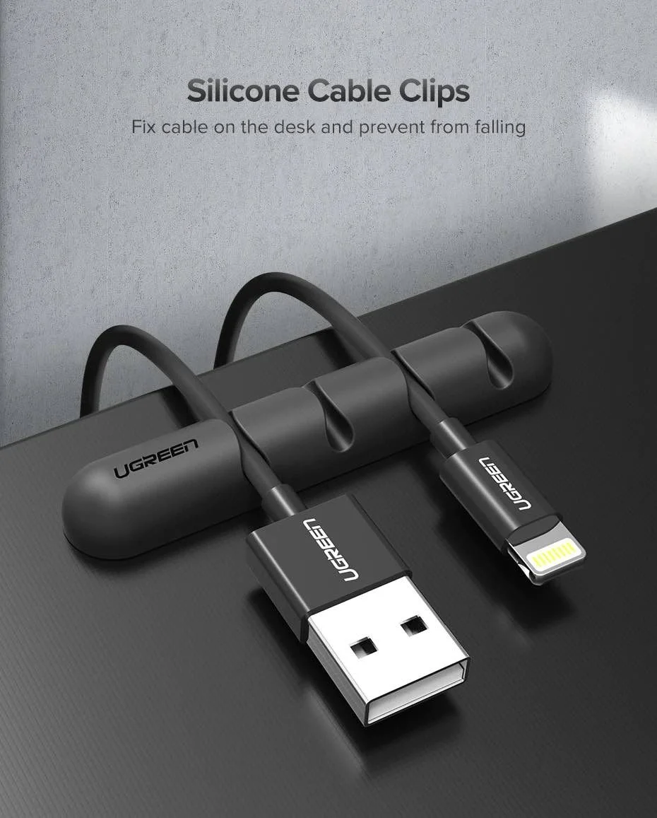 Cable Management Clips- Ugreen Cable Organizer (2pcs Pack)