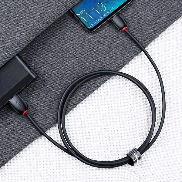 Baseus CATZS-01 Purple Loop HW flash charge cable USB For Type-C 40W 1m Black