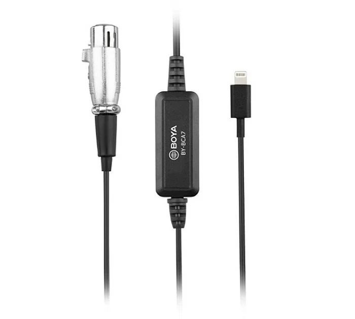 BOYA BY-BCA7 XLR to Lightning connector Microphone Cable
