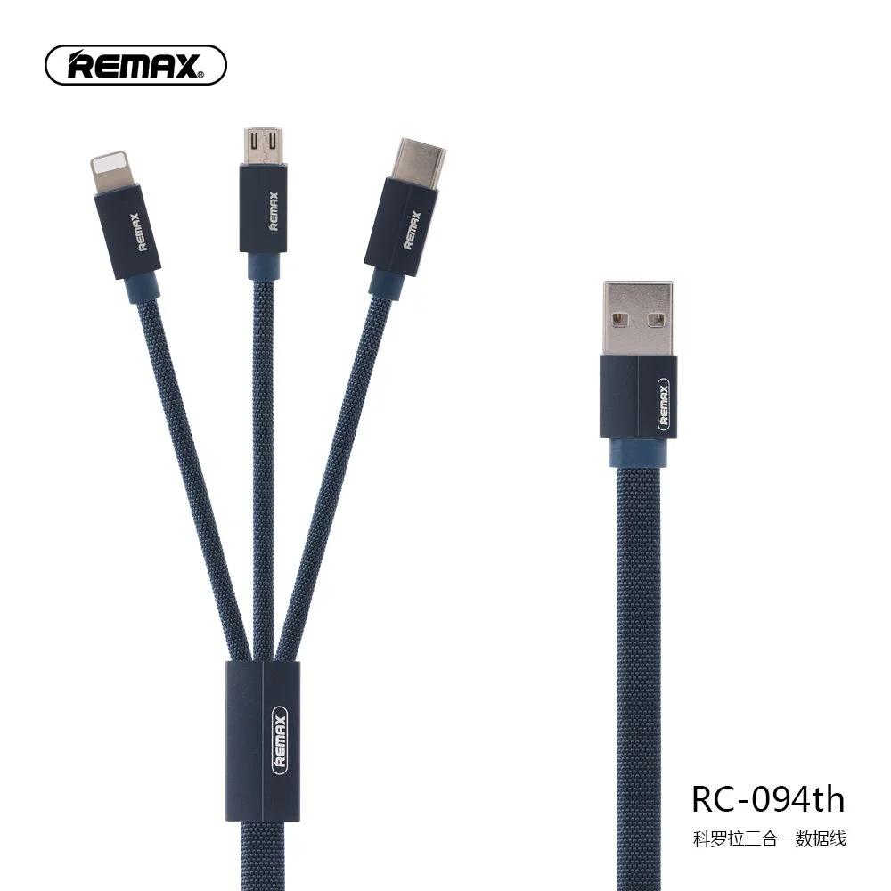 Remax RC-094th Kerolla TPE 3 in 1 USB Fast Charging Cable