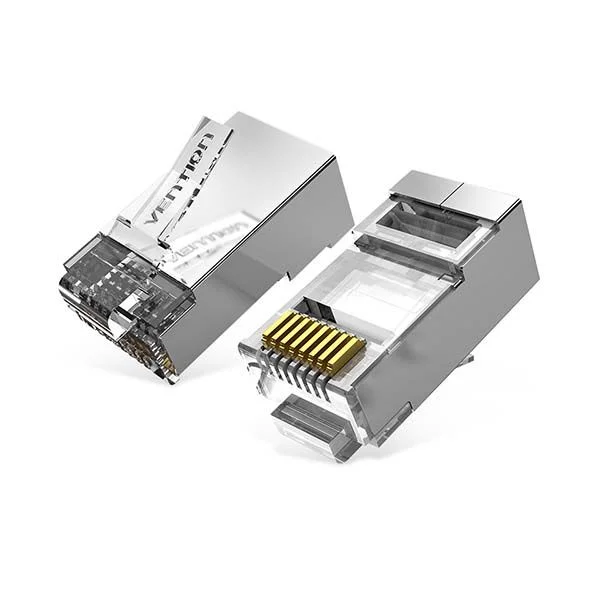Vention IDFR0-50 Cat.6A FTP RJ45 Modular Plug Transparent (50 Pack)