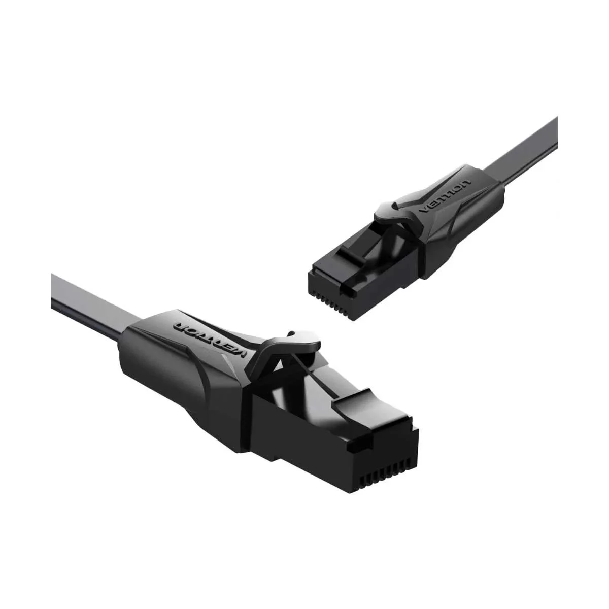 Vention IBABL Flat CAT6 UTP Patch Cord Cable 10M Black