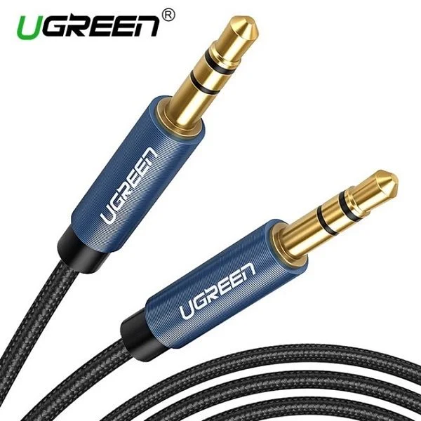 Ugreen 10687 Aux Jack 3.5MM Male to 3.5MM Male Gold Plated Cable Braid 2m
