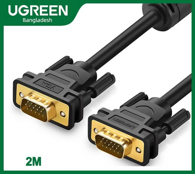 UGREEN 11646 VGA Male to Male Cable 2m (Black)