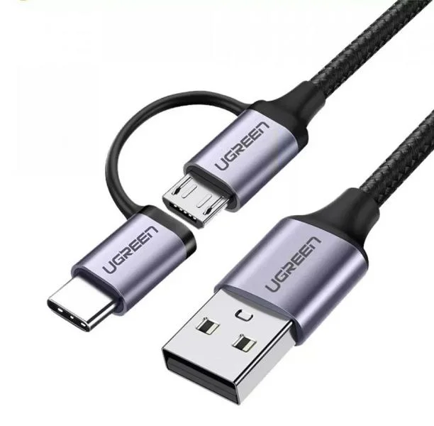 UGREEN USB to Micro USB &amp; Type C Fast Charging Cable?(30875)