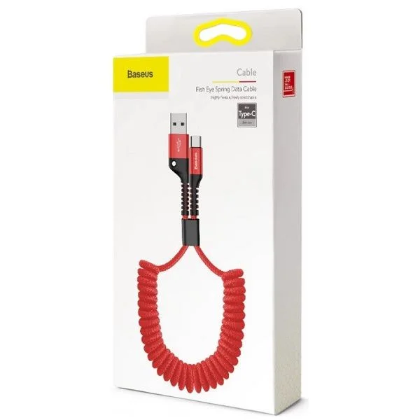 Baseus cable USB Type-C fish eye Spring 1m red (catsr-09)