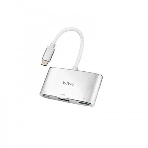 WiWu Alpha C2H 3 in 1 USB Type-C Hub