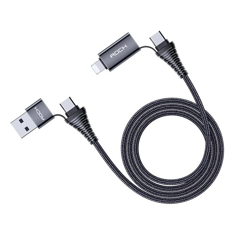 Rock R12 Multi-function 4 IN 1 PD Fast Charge & Sync Cable
