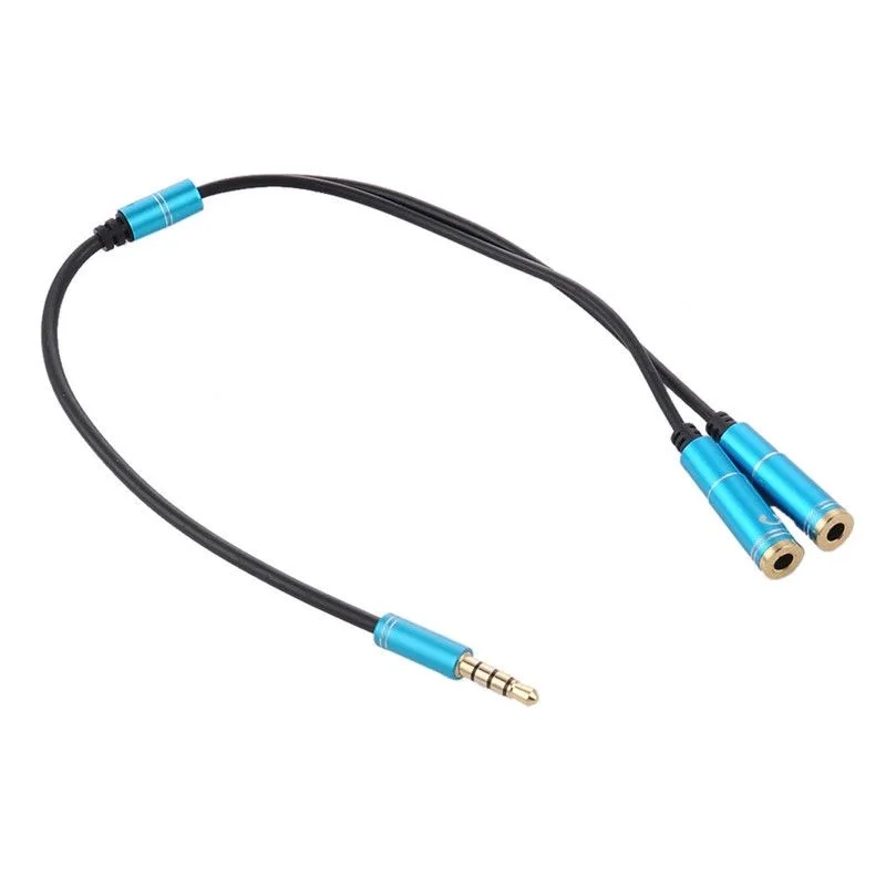 3.5mm Jack Headphone Mic Audio Splitter