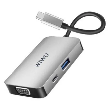 WIWU A513HVP Alpha 5 IN 1 Type-C Data Hub Adapter