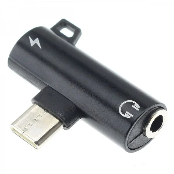KUULAA Male Type-C to Female Jack 3.5mm + Female Type-C Adapter 