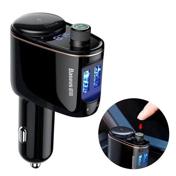 Baseus Locomotive Bluetooth FM Transmitter MP3 Car Charger 2x USB (CCALL-RH01)