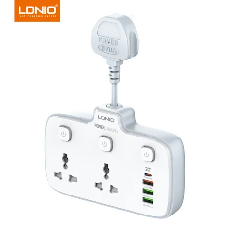 Ldnio SC2413 PD &amp; QC3.0 2 Universal Outlets Power Socket