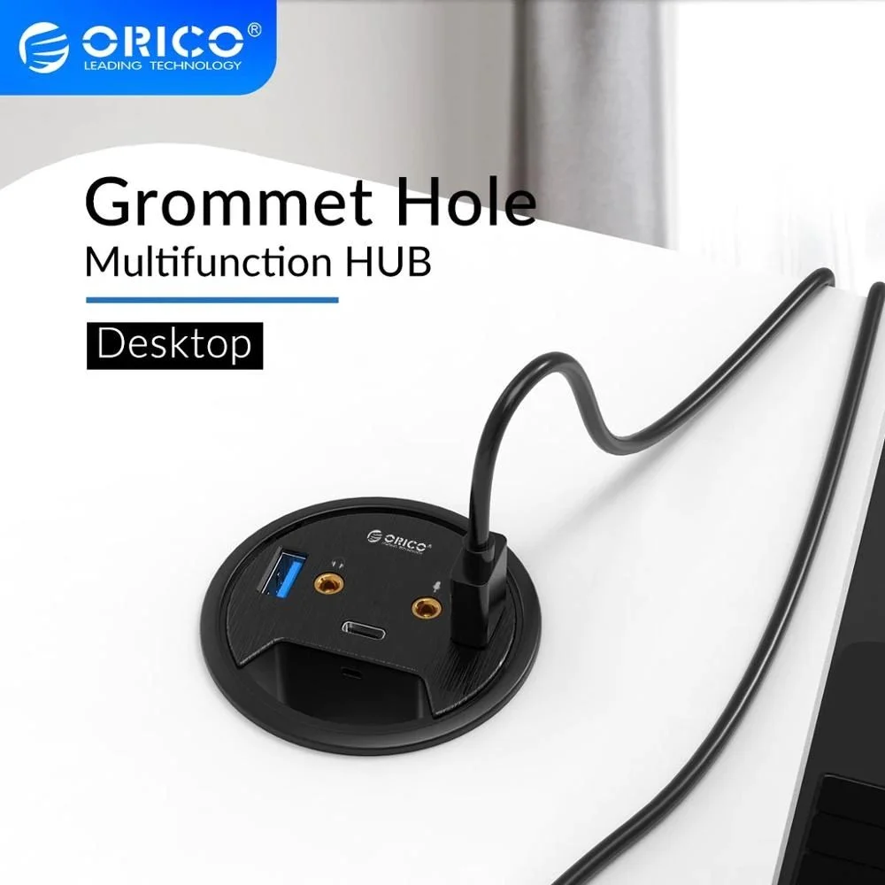 ORICO DESK-2U1C Desktop Grommet USB 3.0 Multi-function HUB