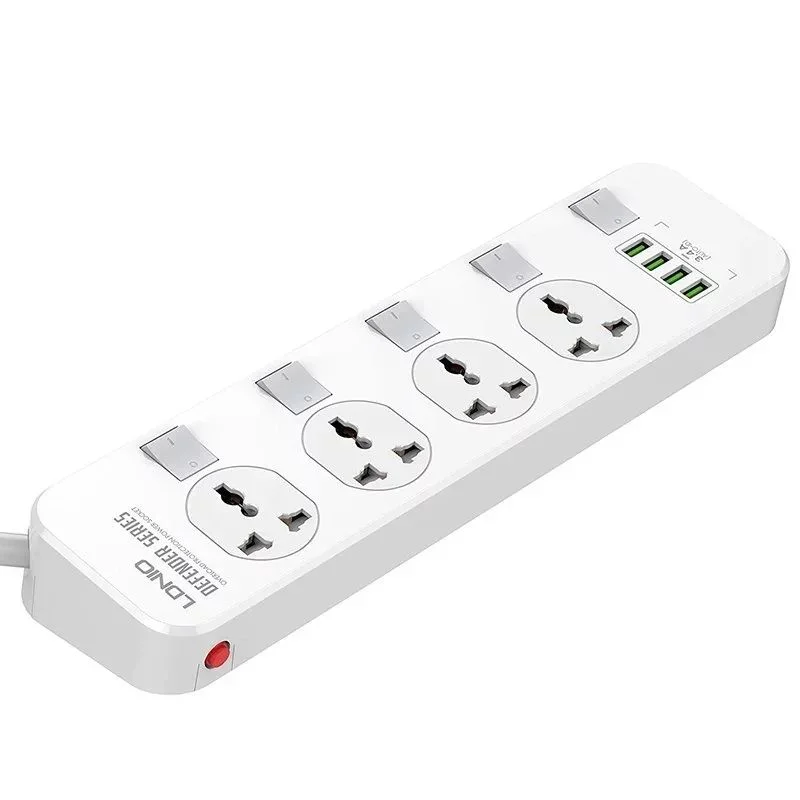 LDNIO SC4408 Defender Series 4 Power Socket 4 USB 3.4A 2500W Power Strip