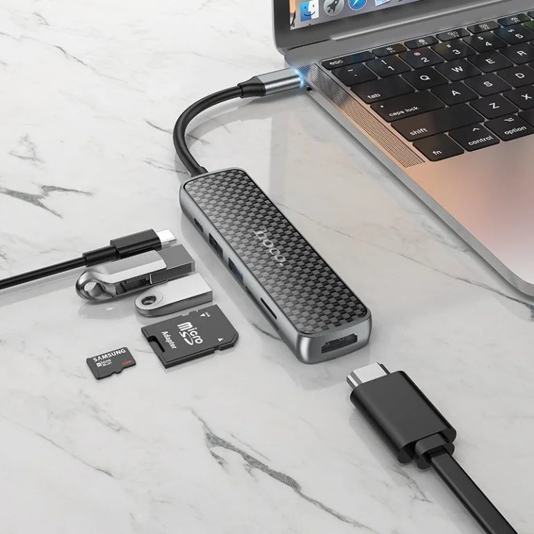 Hoco HB24 Easy display 6-in-1 Multimedia USB Type-C Hub