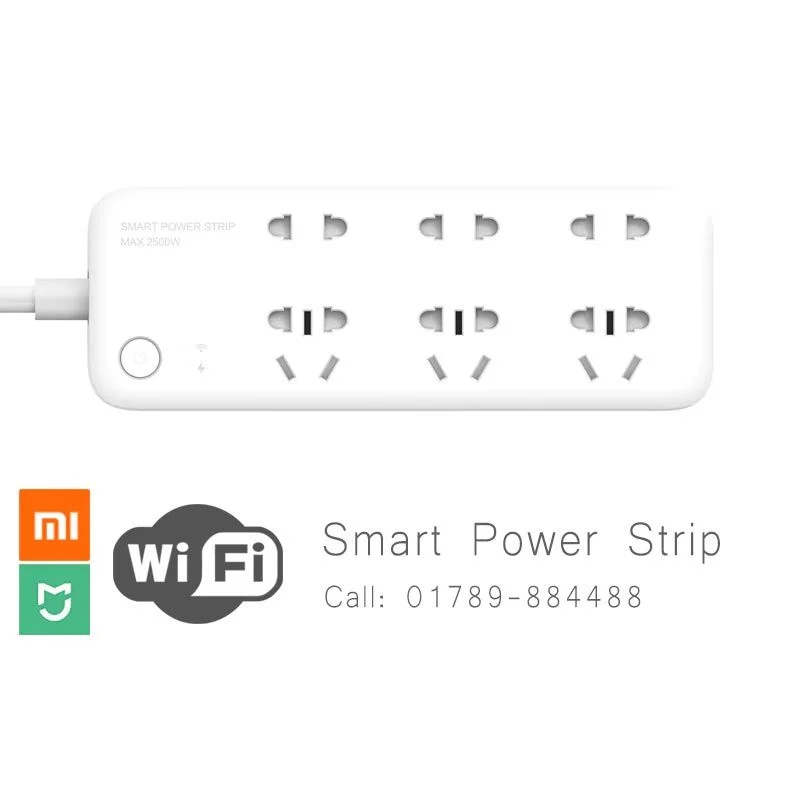 Original Xiaomi Smart Power Strip (Mobile Controlled, WiFi Enabled, 6 Ports)