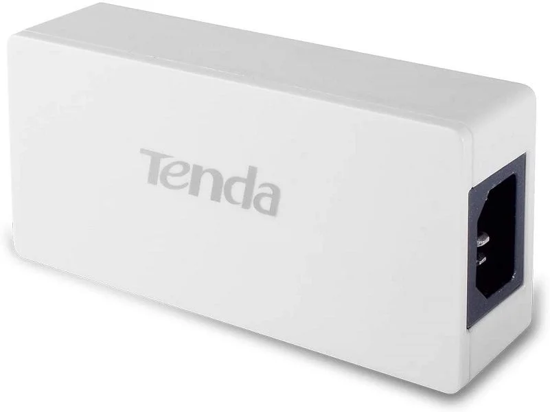 Tenda POE30G-AT 30 W IEEE802.3 Gigabit PoE Injector, Power Distance Extension Of Up To 100 Meters For Standard Cat. 5e And Cat. 6 Ethernet Cable, Plug And Play, No Any Configuration Required