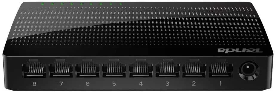 Tenda 8 Port Gigabit Ethernet Network Switch | Ethernet Splitter | Plug-and-Play | Traffic Optimization | Unmanaged (SG108), Black
