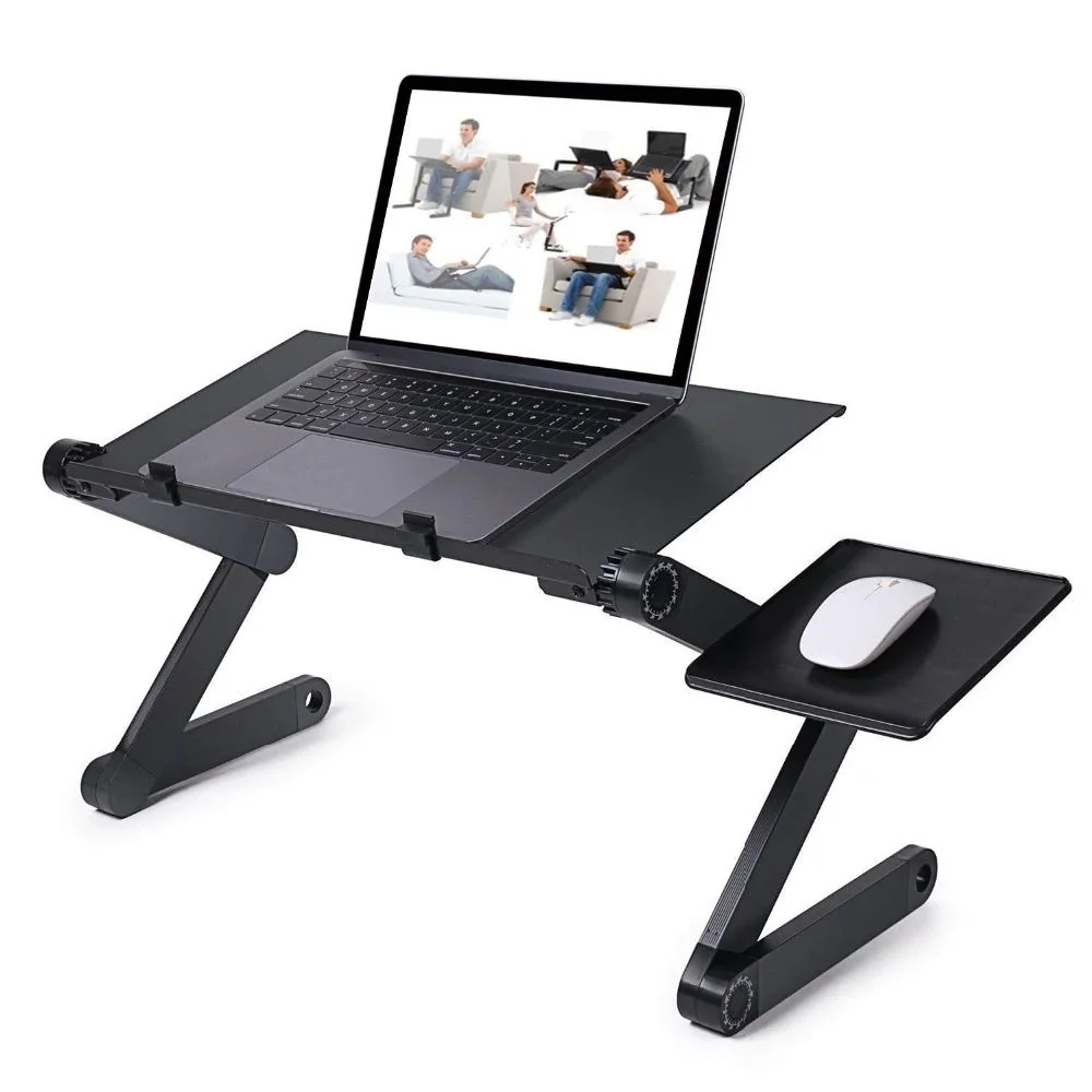 Adjustable Aluminum Laptop Stand Ergonomic Design With Mouse Pad System