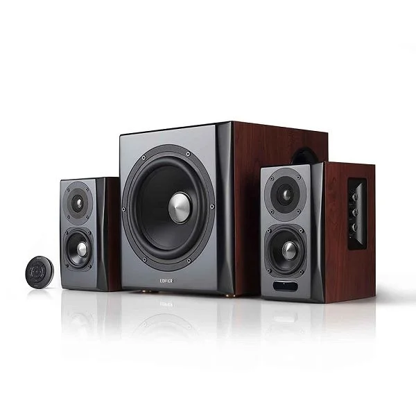 Edifier S350DB 2.1 Modern Powered Bluetooth Brown Bookshelf Speaker