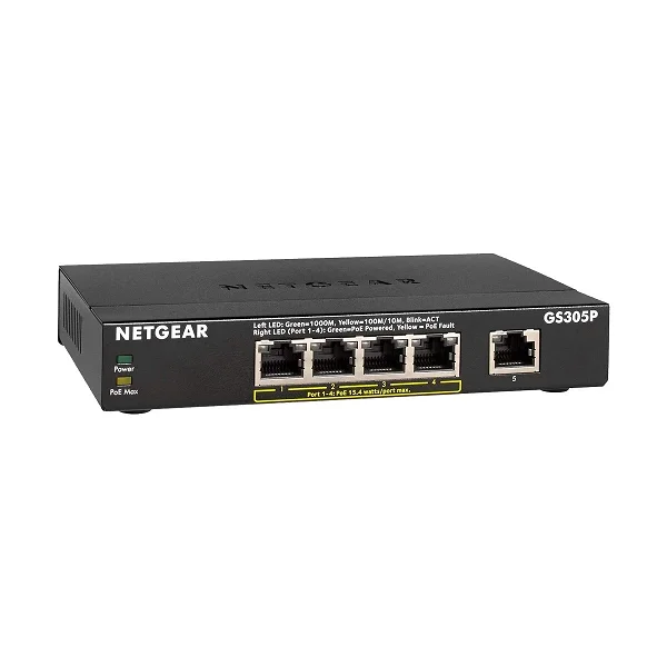 Netgear GS305P 5-Port Gigabit Desktop Switch