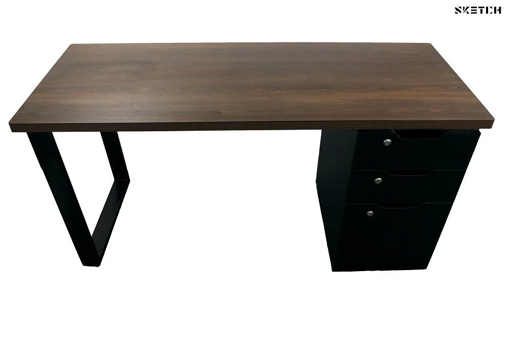 Sketch Steel Series Table With Alex Drawer (RS-D-WNB)