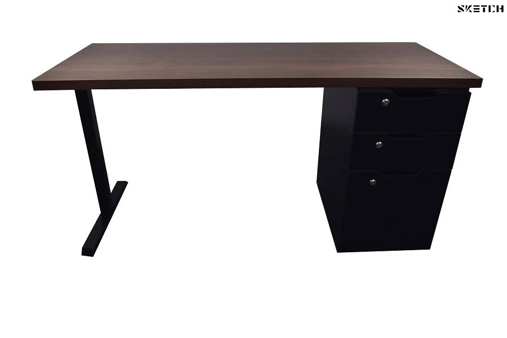 Sketch Steel Series Table With Alex Drawer (TS-D-WNB)