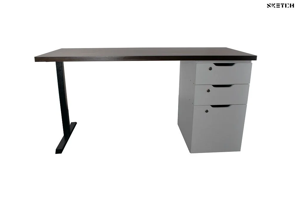 Sketch Steel Series Table With Alex Drawer (TS-D-WNW)