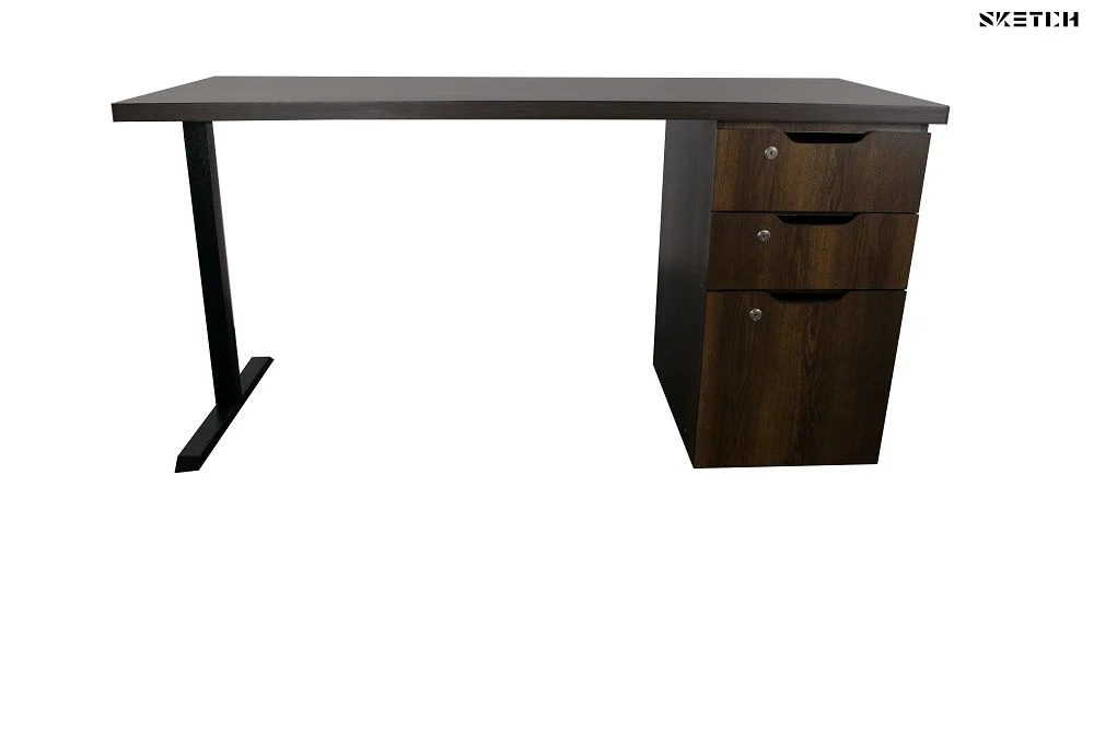 Sketch Steel Series Table With Alex Drawer (TS-D-WNWN)