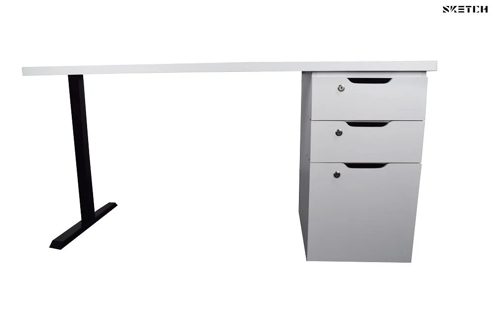 Sketch Steel Series Table With Alex Drawer(TS-D-WW)