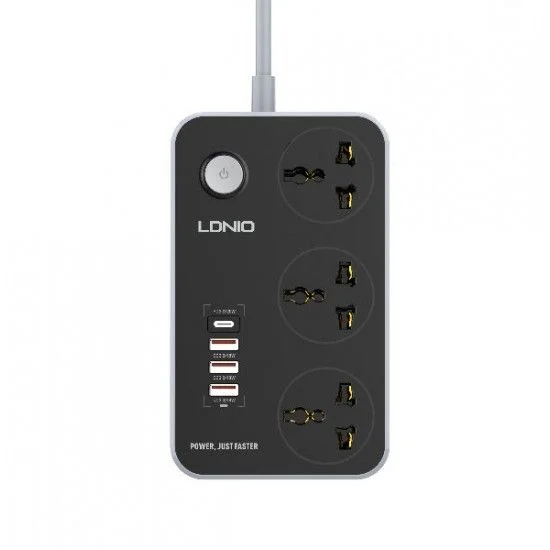 LDNIO SC3412 38W 3 Socket Power Strip 