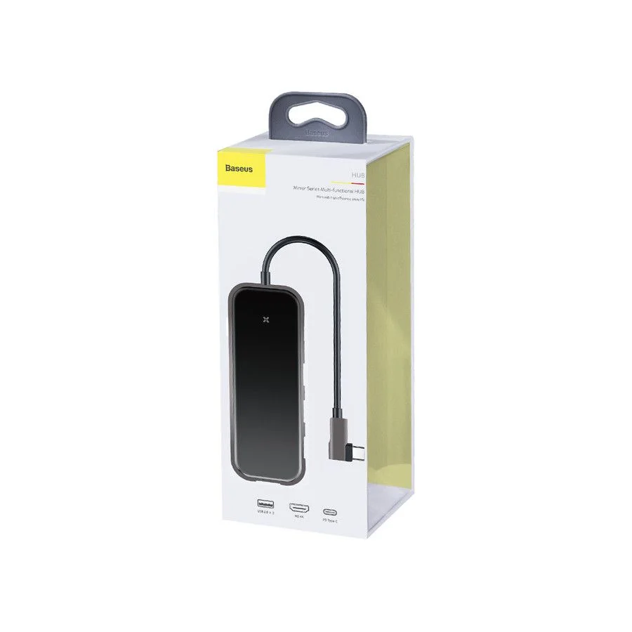 Baseus CAHUB-BZ0G Multi-functional 5 in 1 HUB Adapter (USB Type C to USB 3.0 x 3 + 4K/HD + PD)