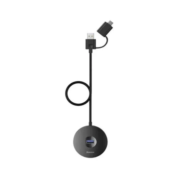 Baseus CAHUB-GA01 Round Box 4 in 1 HUB Adapter (Type-C + USB A to USB 3.0 x 1 + USB 2.0 x 3)