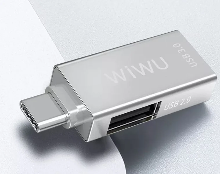 WIWU T02 USB Type-C Hub Zinc Alloy Case - Silver
