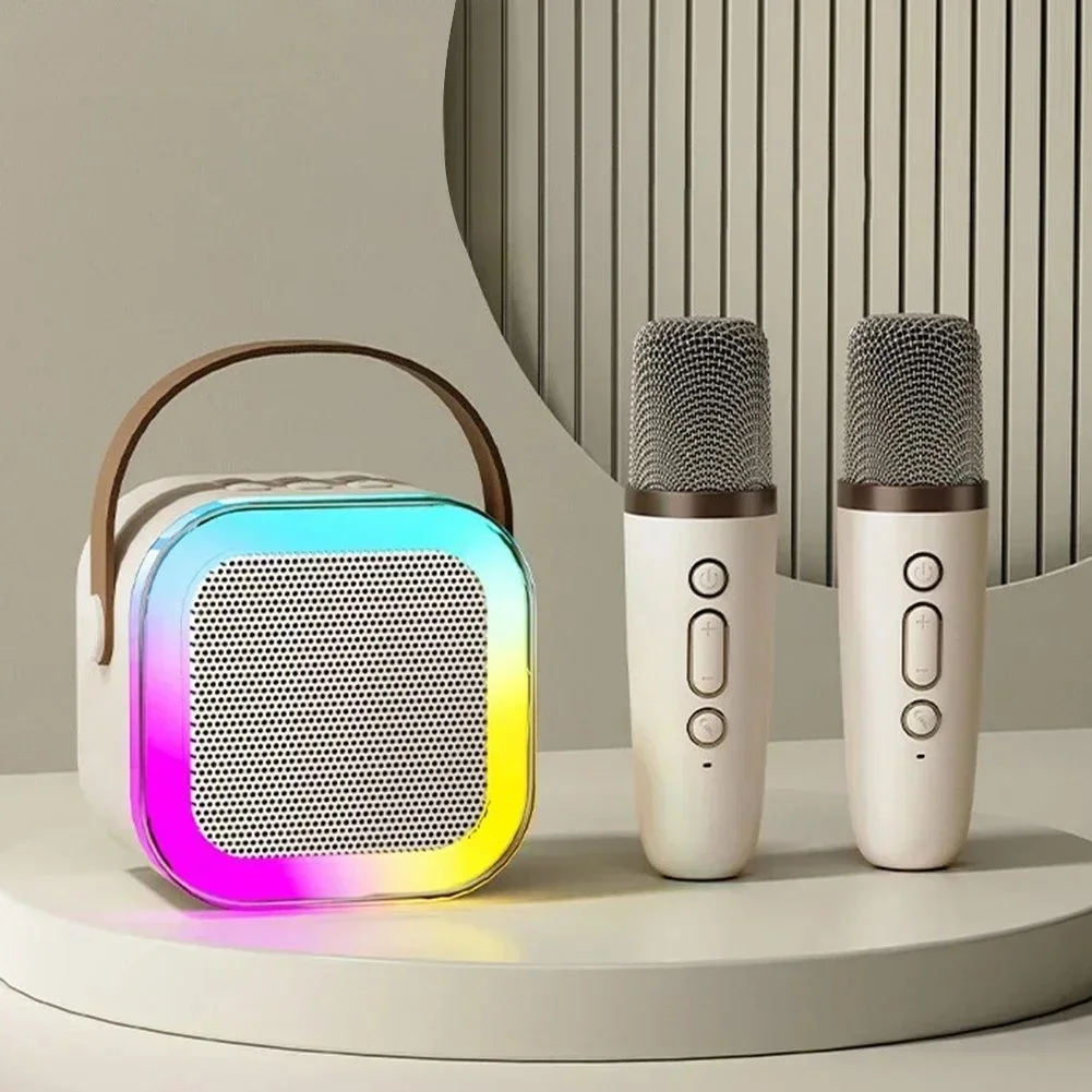 K12 Portable Karaoke Bluetooth Speaker With 2 Microphone