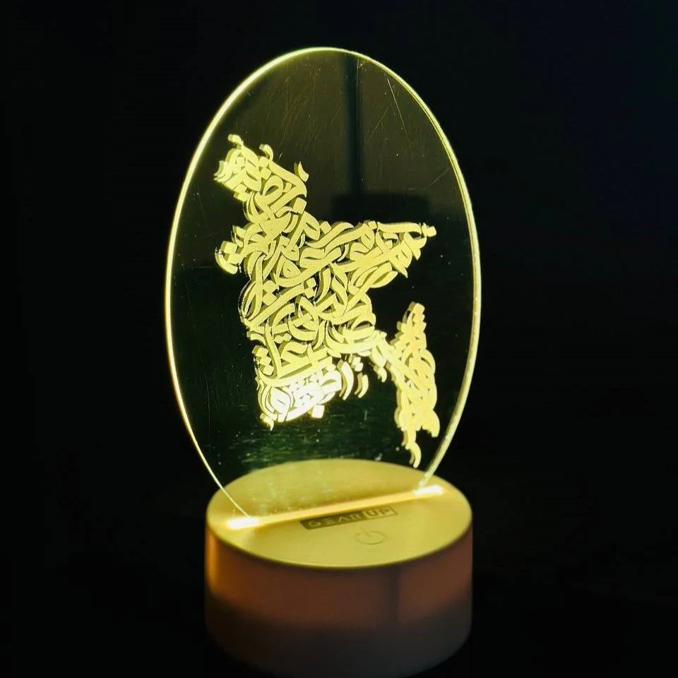 GearUP Acrylic Multicolor Night Lamp (BD Map)