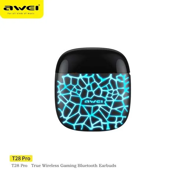 AWEI T28 Pro TWS Bass Low Latency RGB Gaming Earbuds