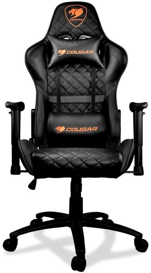 Cougar Armor One Gaming Chair with Reclining and Height Adjustment (Black)