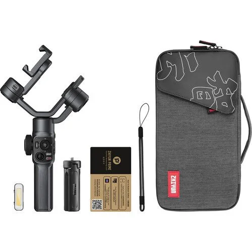 Zhiyun Smooth 5 Gimbal Stabilizer, 3-Axis Handheld Smartphone Gimbal with Grip Tripod Vlog LED Fill Light For iPhone Or Android