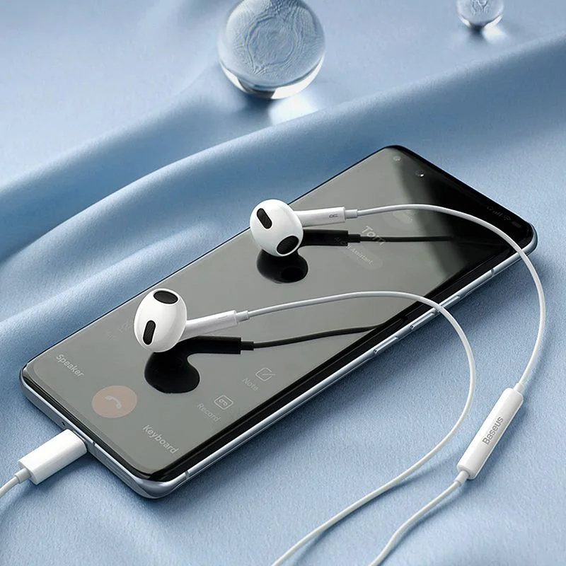Baseus Encok Type-C lateral in-ear Wired Earphone C17 -White