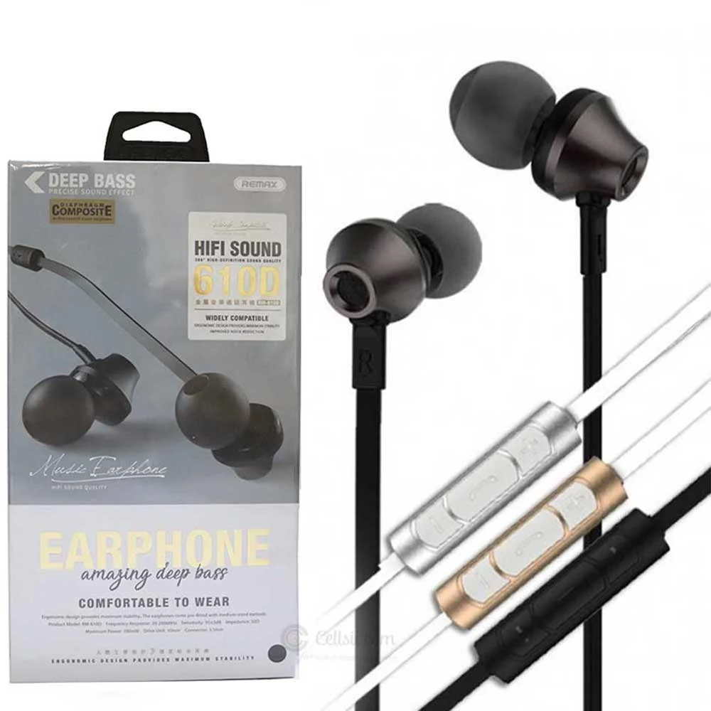 Remax RM-610D Super Bass Earphone 3.5mm