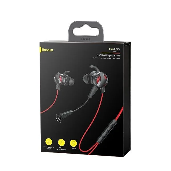 Baseus GAMO NGH15-91 In-ear Wired Red-Black Earphone