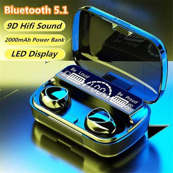 M10 TWS with Digital Indicator True Wireless Earbuds