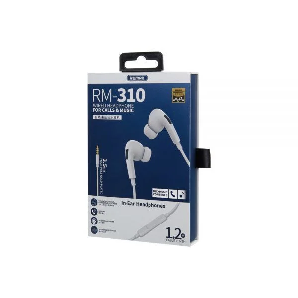 Remax RM-310 Wired In-Ear High-Quality Sound Bass Stereo Earphone