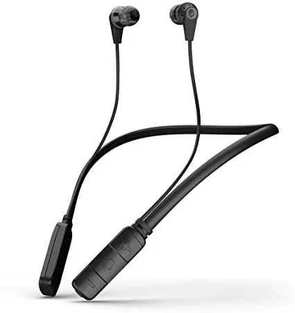 Skullcandy Ink'd Bluetooth Wireless Earbuds With Microphone (Noise Isolating Supreme Sound, 8-Hour Rechargeable Battery, Lightweight with Flexible Collar, Black)