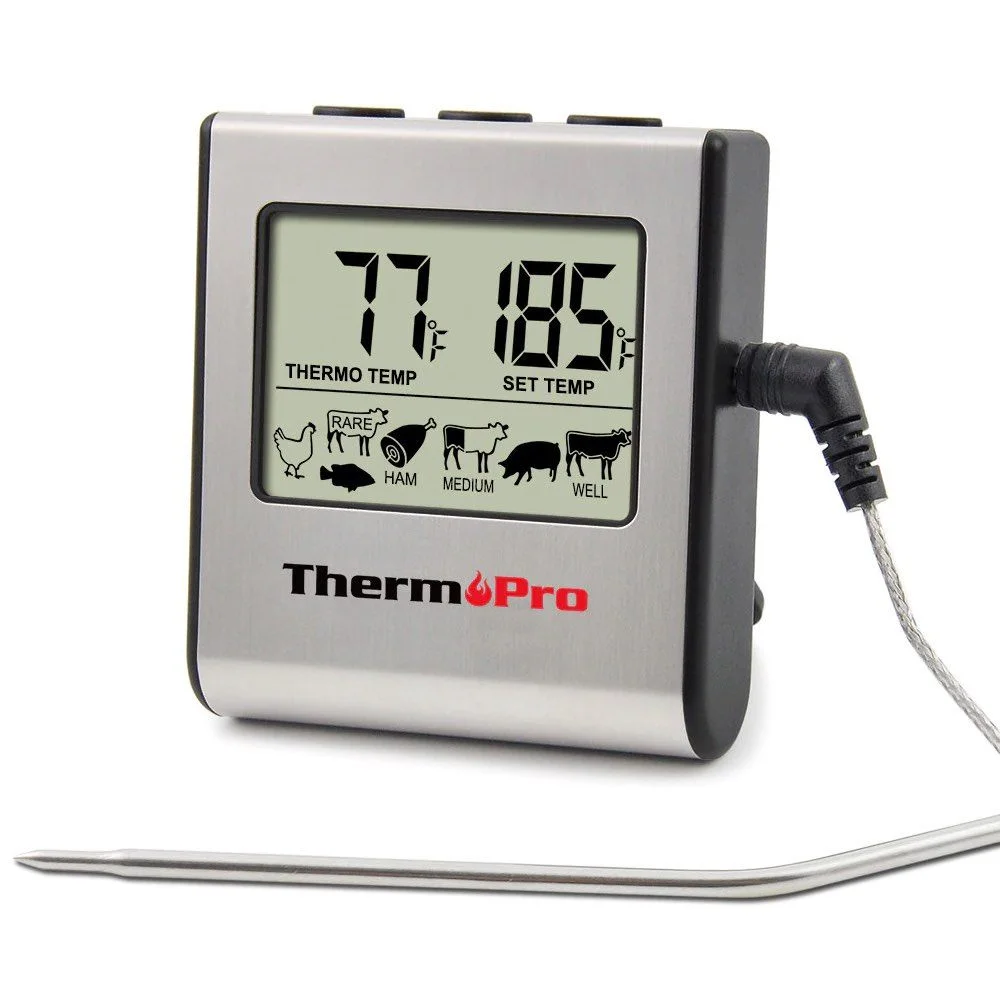Digital Food Thermometer Thermo Pro (TP16) - Digital LCD Display Probe Food Thermometer Timer Cooking Kitchen Bbq Meat